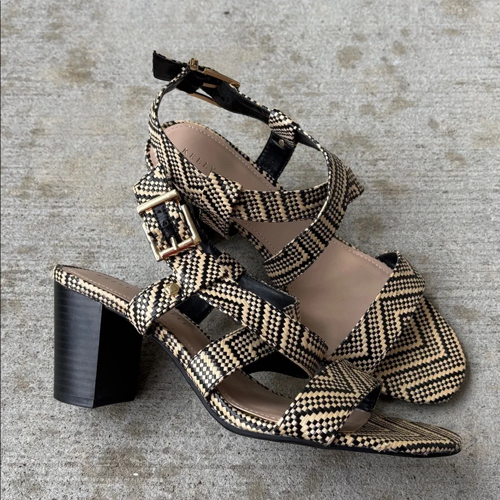 Kelly & Katie Frannie woven block heel sandals